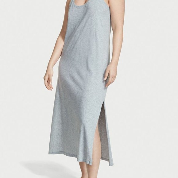 NWT VICTORIA'S SECRET Lightweight Cotton Tank Maxi Sleepshirt - Picture 3 of 15